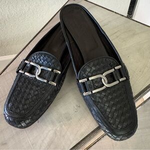 Sesto Meucci Meysel Black Leather Slip-On Mule